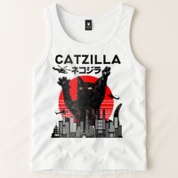 Catzilla King Of Pawster Tank Top