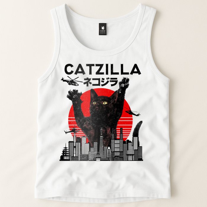 Catzilla King Of Pawster Tank Top
