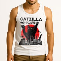 Catzilla King Of Pawster Tank Top