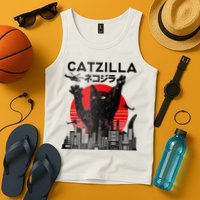 Catzilla King Of Pawster Tank Top