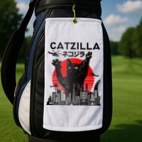 Catzilla King Of Pawster Golf Towel