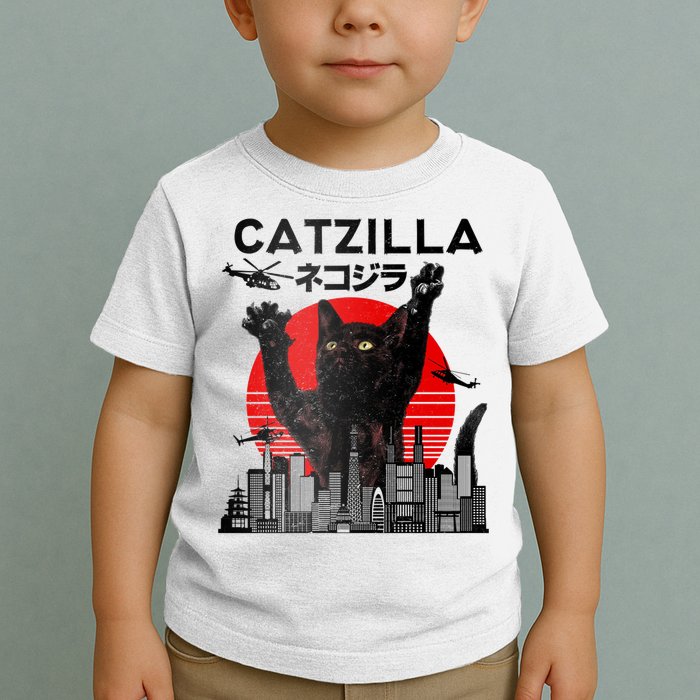 Catzilla King Of Pawster Toddler T-Shirt