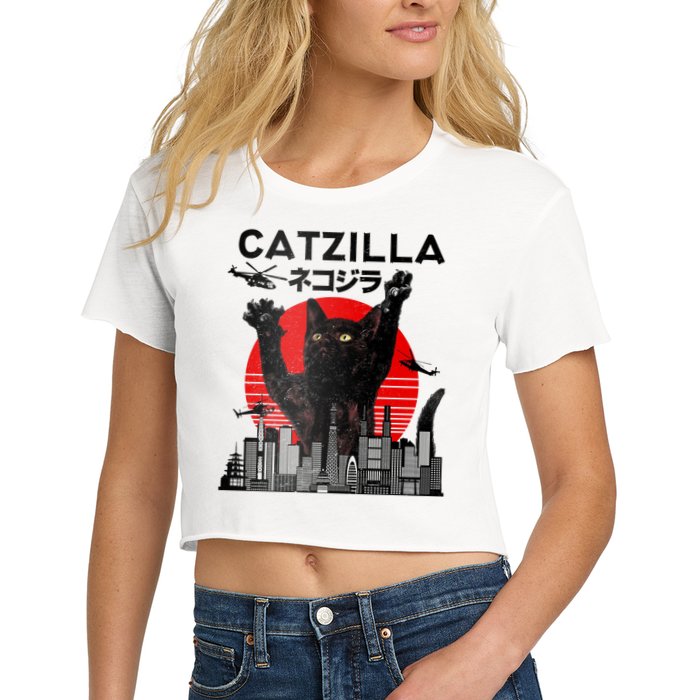 Catzilla King Of Pawster Crop Top