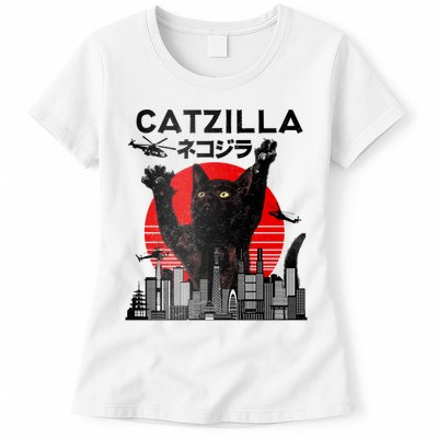 Catzilla King Of Pawster Womens T-Shirt