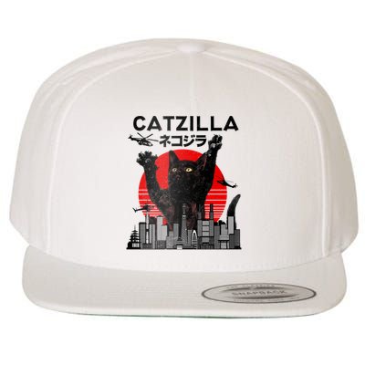 Catzilla King Of Pawster Wool Snapback Cap