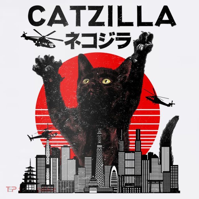 Catzilla King Of Pawster Kids T-Shirt