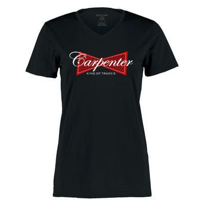 Carpenter King Of Trades Gift Women's Momentum V-Neck T-Shirt