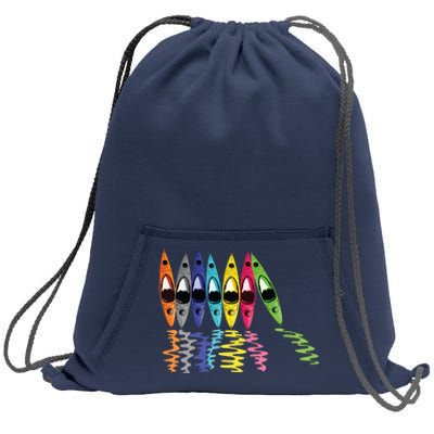 Colorful Kayaks Outdoor Adventure Kayaking Boating Colorful Kayaks Outdoo Sweatshirt Cinch Pack Bag