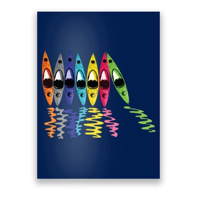 Colorful Kayaks Outdoor Adventure Kayaking Boating Colorful Kayaks Outdoo Poster