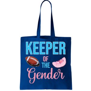 Cute Keeper Of The Gender Touchdowns Reveal For Mom And Dad Tote Bag