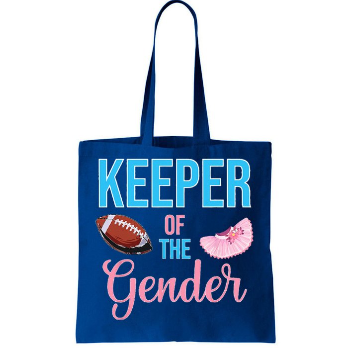 Cute Keeper Of The Gender Touchdowns Reveal For Mom And Dad Tote Bag