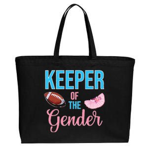 Cute Keeper Of The Gender Touchdowns Reveal For Mom And Dad Cotton Canvas Jumbo Tote