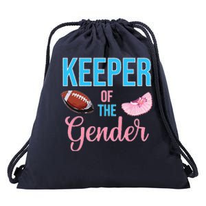 Cute Keeper Of The Gender Touchdowns Reveal For Mom And Dad Drawstring Bag