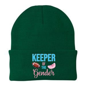 Cute Keeper Of The Gender Touchdowns Reveal For Mom And Dad Knit Cap Winter Beanie