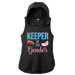 Cute Keeper Of The Gender Touchdowns Reveal For Mom And Dad Ladies PosiCharge Tri-Blend Wicking Draft Hoodie Tank