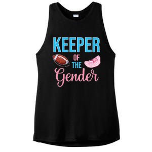 Cute Keeper Of The Gender Touchdowns Reveal For Mom And Dad Ladies PosiCharge Tri-Blend Wicking Tank