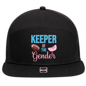 Cute Keeper Of The Gender Touchdowns Reveal For Mom And Dad 7 Panel Mesh Trucker Snapback Hat