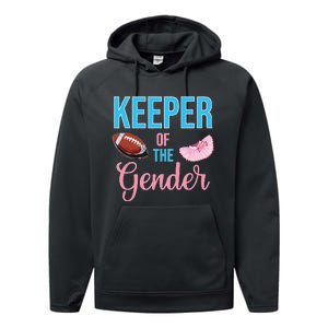 Cute Keeper Of The Gender Touchdowns Reveal For Mom And Dad Performance Fleece Hoodie