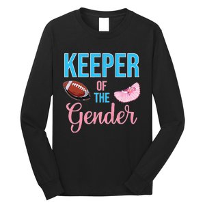 Cute Keeper Of The Gender Touchdowns Reveal For Mom And Dad Long Sleeve Shirt