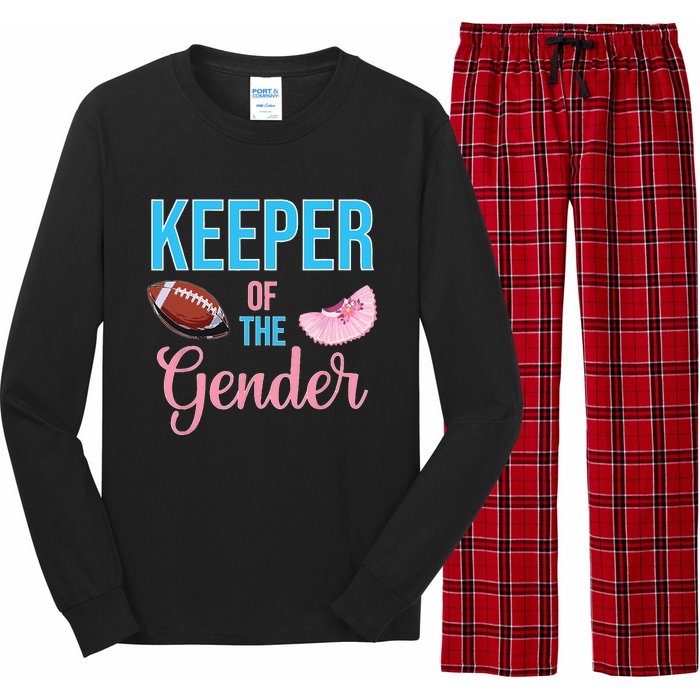 Cute Keeper Of The Gender Touchdowns Reveal For Mom And Dad Long Sleeve Pajama Set