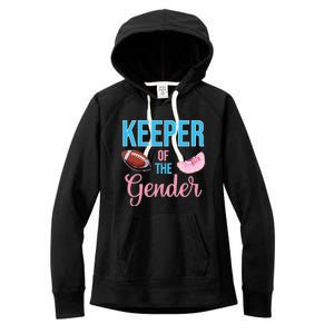 Cute Keeper Of The Gender Touchdowns Reveal For Mom And Dad Women's Fleece Hoodie