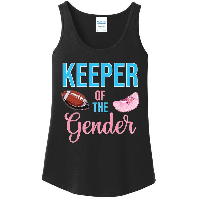 Cute Keeper Of The Gender Touchdowns Reveal For Mom And Dad Ladies Essential Tank