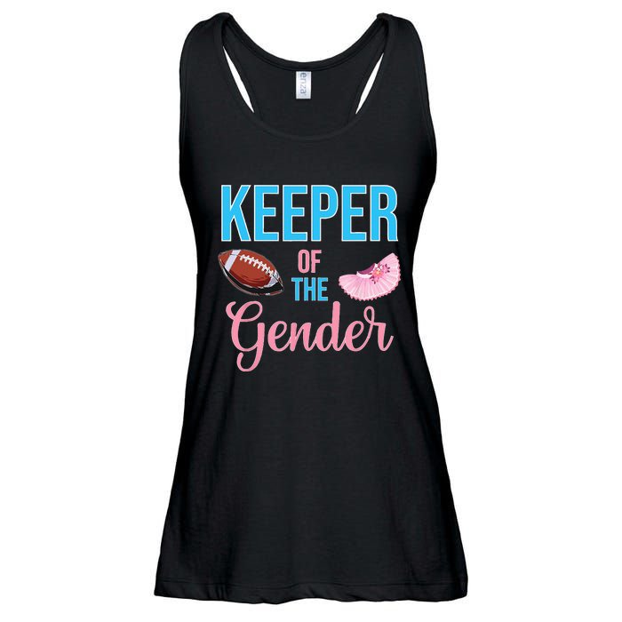 Cute Keeper Of The Gender Touchdowns Reveal For Mom And Dad Ladies Essential Flowy Tank