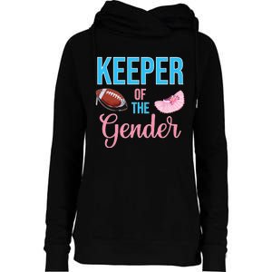 Cute Keeper Of The Gender Touchdowns Reveal For Mom And Dad Womens Funnel Neck Pullover Hood