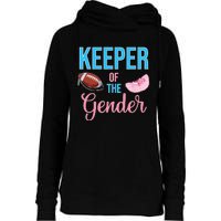 Cute Keeper Of The Gender Touchdowns Reveal For Mom And Dad Womens Funnel Neck Pullover Hood