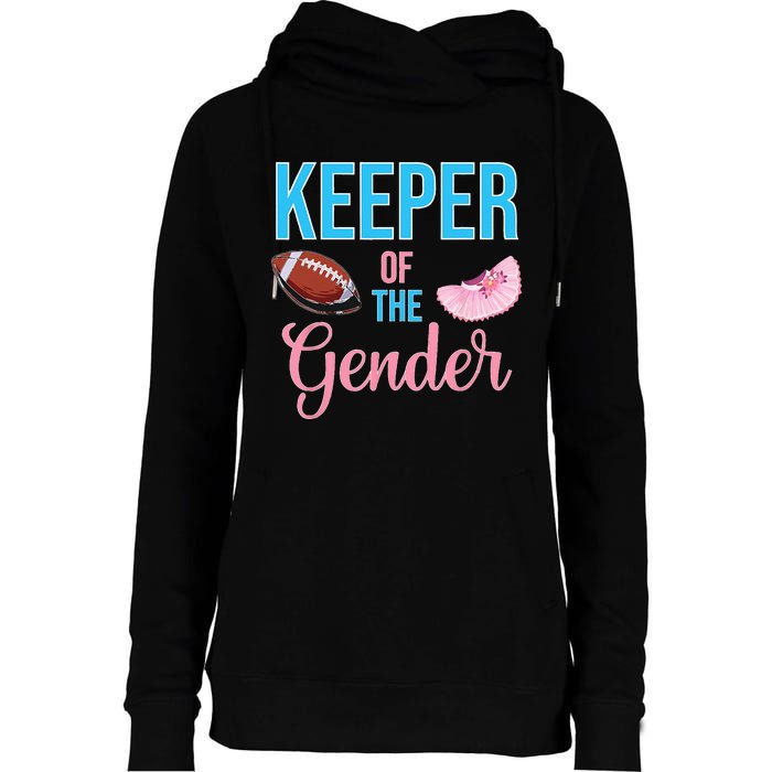 Cute Keeper Of The Gender Touchdowns Reveal For Mom And Dad Womens Funnel Neck Pullover Hood