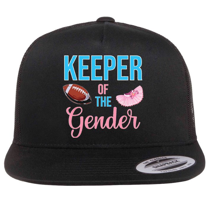 Cute Keeper Of The Gender Touchdowns Reveal For Mom And Dad Flat Bill Trucker Hat