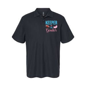 Cute Keeper Of The Gender Touchdowns Reveal For Mom And Dad Softstyle Adult Sport Polo