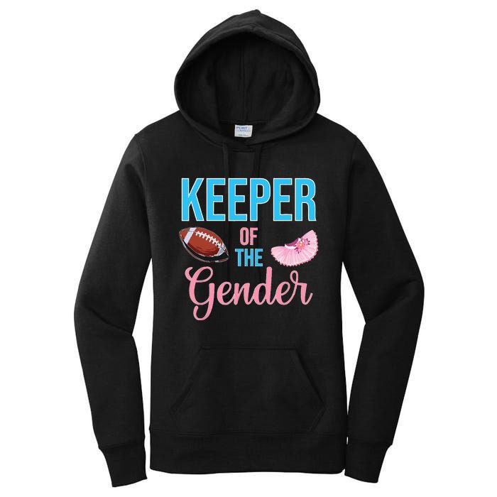 Cute Keeper Of The Gender Touchdowns Reveal For Mom And Dad Women's Pullover Hoodie