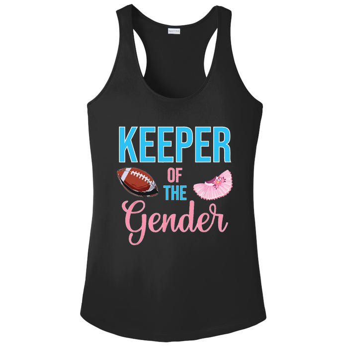 Cute Keeper Of The Gender Touchdowns Reveal For Mom And Dad Ladies PosiCharge Competitor Racerback Tank