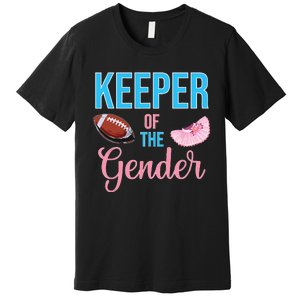 Cute Keeper Of The Gender Touchdowns Reveal For Mom And Dad Premium T-Shirt