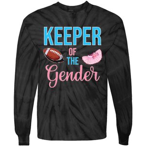 Cute Keeper Of The Gender Touchdowns Reveal For Mom And Dad Tie-Dye Long Sleeve Shirt