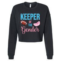 Cute Keeper Of The Gender Touchdowns Reveal For Mom And Dad Cropped Pullover Crew