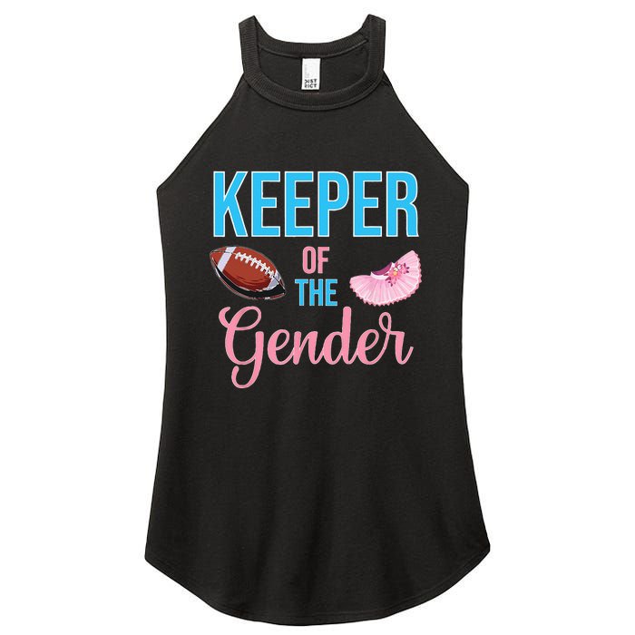 Cute Keeper Of The Gender Touchdowns Reveal For Mom And Dad Women's Perfect Tri Rocker Tank