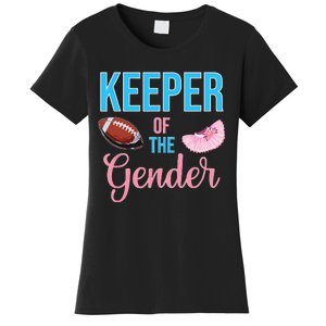 Cute Keeper Of The Gender Touchdowns Reveal For Mom And Dad Women's T-Shirt