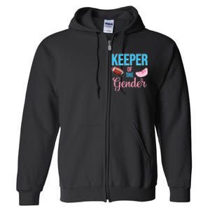 Cute Keeper Of The Gender Touchdowns Reveal For Mom And Dad Full Zip Hoodie