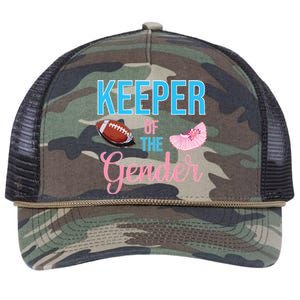 Cute Keeper Of The Gender Touchdowns Reveal For Mom And Dad Retro Rope Trucker Hat Cap