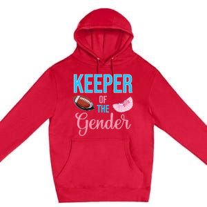 Cute Keeper Of The Gender Touchdowns Reveal For Mom And Dad Premium Pullover Hoodie