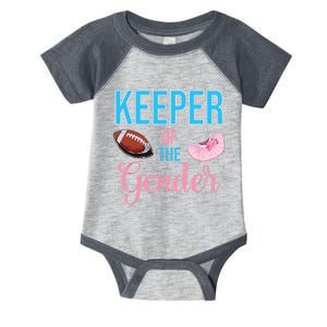 Cute Keeper Of The Gender Touchdowns Reveal For Mom And Dad Infant Baby Jersey Bodysuit