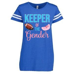 Cute Keeper Of The Gender Touchdowns Reveal For Mom And Dad Enza Ladies Jersey Football T-Shirt