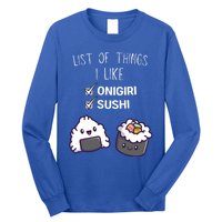 Cute Kawaii Onigiri List Of Things I Like Sushi Lover Cute Gift Long Sleeve Shirt