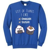 Cute Kawaii Onigiri List Of Things I Like Sushi Lover Cute Gift Sweatshirt