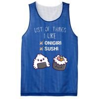 Cute Kawaii Onigiri List Of Things I Like Sushi Lover Cute Gift Mesh Reversible Basketball Jersey Tank