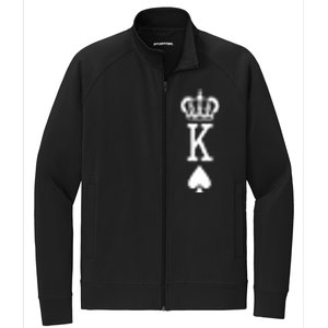 Cool King Playing Card Stretch Full-Zip Cadet Jacket