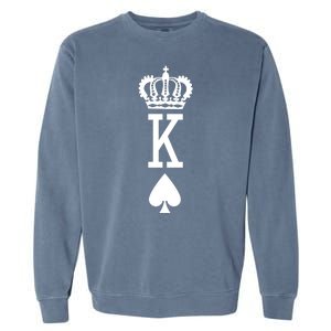 Cool King Playing Card Garment-Dyed Sweatshirt