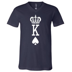 Cool King Playing Card V-Neck T-Shirt